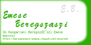 emese beregszaszi business card